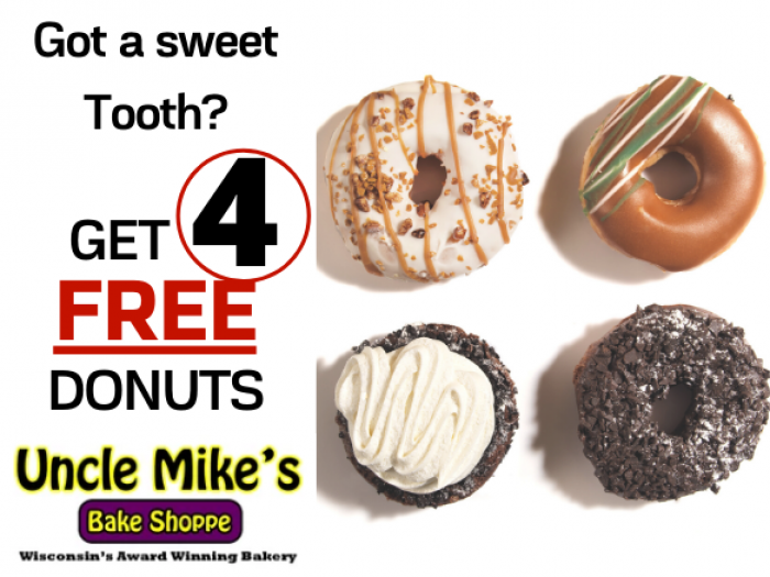 4 FREE DONUTS